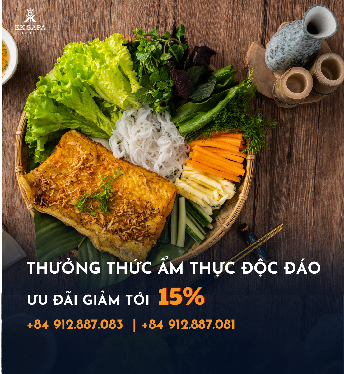 Thưởng thức ẩm thực độc đáo tại nhà hàng Sín Chải tầng 1 KK Sapa Hotel - Giảm giá 15% cho khách lưu trú