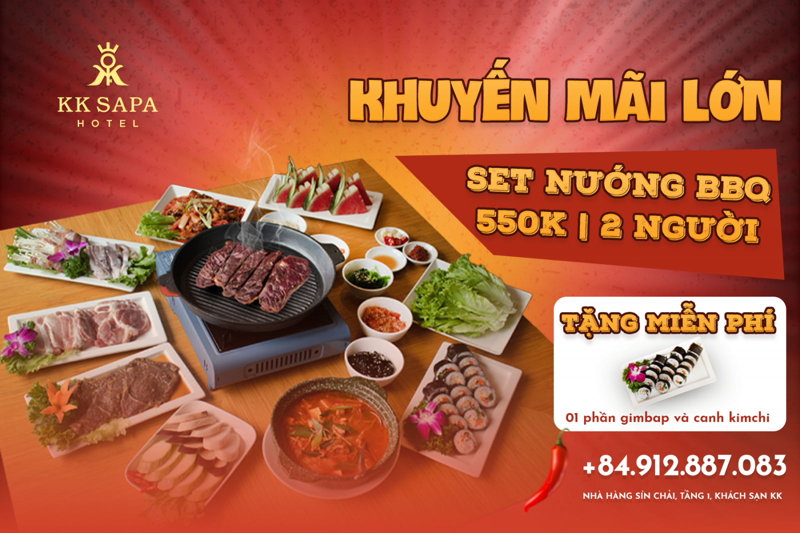 THƯỞNG THỨC SET BBQ HÀN QUỐC CÙNG VIEW NÚI LÃNG MẠN TẠI KK SAPA